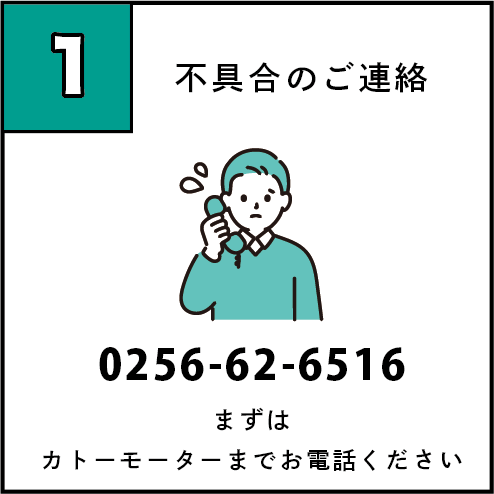 1. 不具合のご連絡 / 0256-62-6516